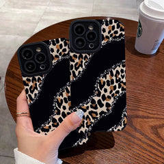 Niche Leopard Vertical iPhone Case