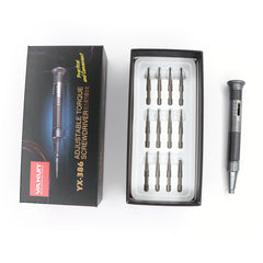 Yaxun Yx-386 12In1 Precision Adjustable Torque Screwdriver, Multipurpose Mini Tool Set For Electronics Repairing