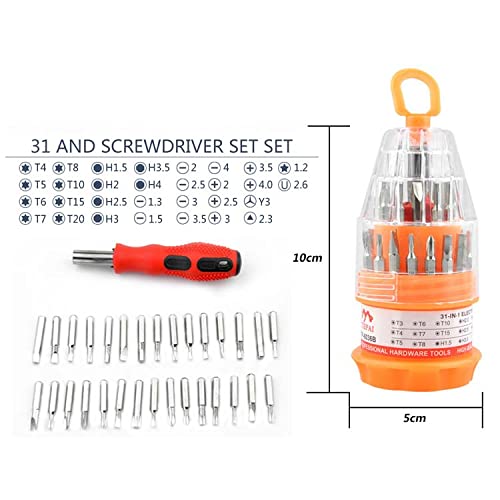 Jackly Jk-6036A Screwdriver Set | Steel 31-In-1 With 30 Screwdriver Bits | Professional Magnetic Screwdriver Set